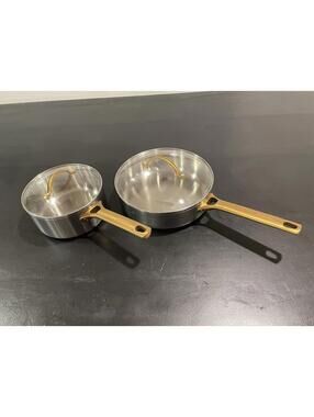 GreenPan Reserve Stainless Steel 3 Qt Sautepan & 2 Qt Sauce Pot With Lids